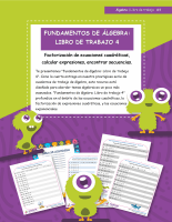 Fundamentos de álgebra: Libro de trabajo 4 - Factorización de ecuaciones cuadráticas