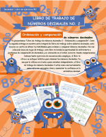 Libro de trabajo de números decimales no. 2 - Ordenación y comparación de números decimales