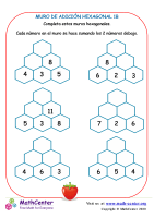 Muro de sumas hexagonal - Hoja 1 B