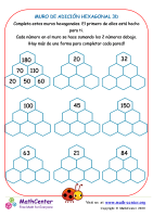 Muro de sumas hexagonal - Hoja 3 D