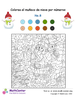 Colorear por números: Santa N° 8