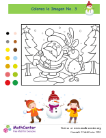 Página para colorear de Santa Claus 3