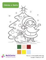 Página para colorear de Santa Claus