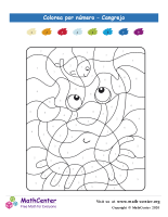 Colorear por números - Cangrejo