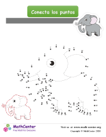 Conecta los puntos Hasta 72 - Elefante
