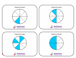 Tarjetas didácticas de fracciones con respuestas: octavos (círculos)