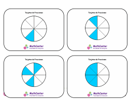 Tarjetas didácticas de fracciones: Octavos (círculos)