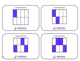 Tarjetas didácticas de fracciones - Octavos (cuadrados)