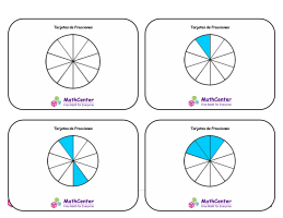 Tarjetas didácticas de fracciones - Décimos (círculos)