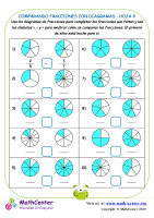 Comparando Fracciones Con Diagramas Hoja 4