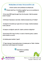 Problemas De Multiplicación 3.2B