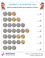 Contando 1, 5 , 10 y 25 centavos (2) (Guatemala)