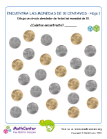 Encuentra monedas de 10 centavos (1) (Guatemala)