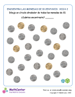 Encuentra monedas de 10 centavos (2) (Guatemala)