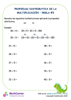 Regla de la propiedad distributiva en la multiplicación #3