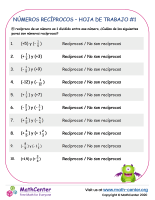 Números recíprocos – Hoja de trabajo #1