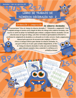 Libro de trabajo de números decimales no. 2 - Ordenación y comparación de números decimales