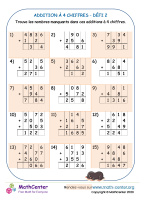 4 chiffre - addition - défi 2