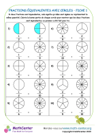Fractions équivalentes avec cercles fiche 1