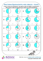 Fractions équivalentes avec cercles fiche 2