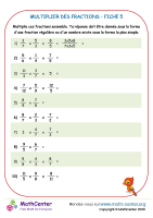 Multiplier des fractions fiche 5