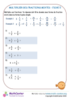 Multiplier des fractions mixtes fiche 5