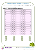 Recherche le nombre - puzzle a7