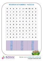Recherche le nombre - puzzle b3