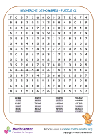 Recherche le nombre - puzzle c2