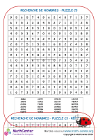Recherche le nombre - puzzle c3
