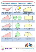 Guide rapide de géométrie 4 : formules de formes en 2d