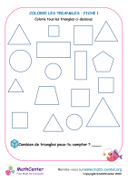Colorie les triangles - fiche 1
