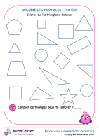 Colorie les triangles - fiche 2