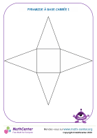 Pyramide à base carré - patron 1