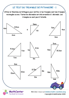 Le test de triangle de pythagore 1