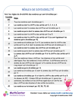 Règles de divisibilité