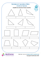 Triangles quadrilatères fiche de calcul (états-unis)