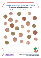 Trouve les pièces d'un centime d'euro 1