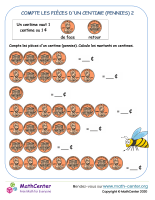 Compte les pièces d'un centime (pennies) 2