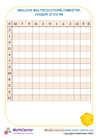 Tableau de multiplication vide à 12 x 12 #6