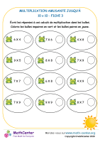 Multiplication amusante jusqu'à 10x10 - fiche 3