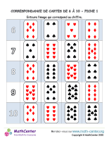 Correspondace de cartes 6 à 10 fiche 1