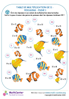 11 tables de multiplication - poisson fiche 1
