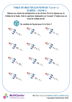 7 tables de multiplication - fusée fiche 2 (x et ÷)