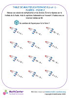 8 tables de multiplication - fusée fiche 2 (x et ÷)