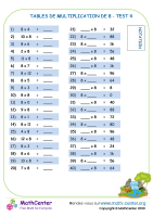 8 tables de multiplication - test 4