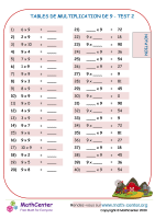 9 tables de multiplication - test 2