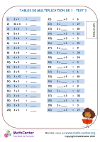 3 tables de multiplication - test 3