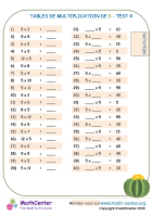 5 tables de multiplication - test 4
