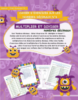 Cahier d'exercices sur les nombres décimaux n°6 - multiplier et diviser les nombres décimaux